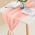 thumbnail image 2 of Ongmies Room Decor Clearance Table Cloth 10Ft Chiffon Table Runner 29X120 inches Blue Table Runner for Wedding Baby Girl Bridal Shower Decorations V, 2 of 9