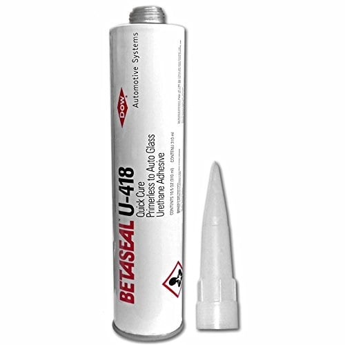 dow u418 auto glass sealant/adhesive/urethane primerless 1 tube 10oz