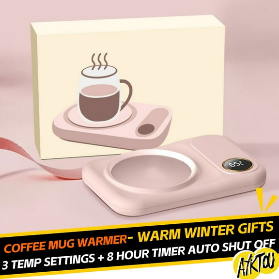 AYktou Coffee Mug Warmer,Coffee Cup Warmer for Desk with 3 Temp Settings and 8 Hour Timer,Coffee Warmer with Auto Shut off Coffee Gifts for Coffee Milk Tea Beverage