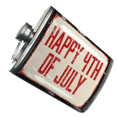 

NEONBLOND Flask Happy 4th of July Fourth of July Aging Vintage Red