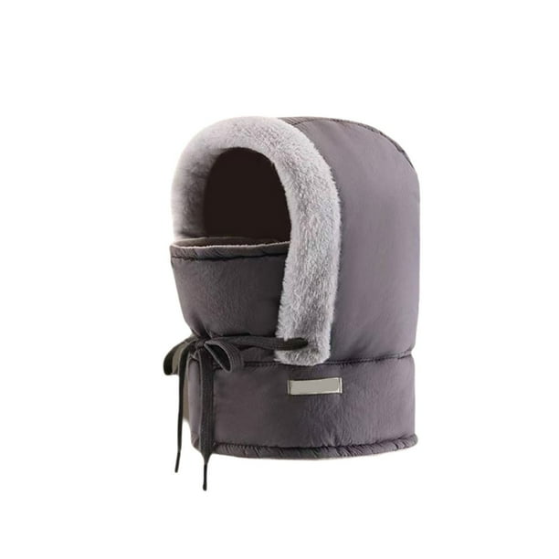 Gorro cálido con forro grueso y mascarilla para hombre y mujer