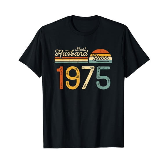 51st Wedding Anniversary - Best Husband Since 1975 51 Years T-Shirt