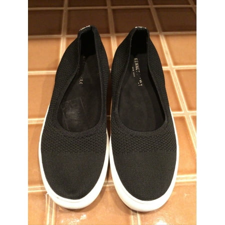 

KENNETH COLE NEW YORK Womens Black Knit Cushioned Kiki Round Toe Platform Slip On Sneakers 7.5