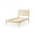 thumbnail image 5 of Camaflexi Mid Century Platform Bed Wood Panel Bed Frame with Headboard, Twin, Light Oak, 5 of 8