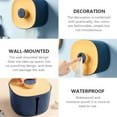 thumbnail image 4 of Tissue Storage Box Wall Mount Holder Mounted Toilet Household No Punching Abs 2 Pieces, 4 of 6