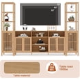 thumbnail image 4 of 3-Piece Large TV Stand with Bookshelves for TVs Up to 70", Entertainment Center Media Center with Bookshelves, Storage Cabinet, Adjustable Shelves, TV Stands for Living Room, 4 of 7
