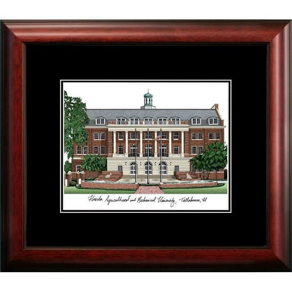 Campus Images FL997A 14 x 18 in. Florida A&M Academic Satin Mahogany Framed Lithograph