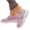Pink, variant on HTHLVMD Slip-On Knit Sneakers, Velcro Strap Athletic Shoes, Women's Comfortable Sporty Shoes, Shoes Tennis Running Walking Shoes Lightweight Breathable Athletic Sneakers, Black 8