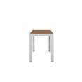 thumbnail image 4 of Pemberly Row 3-piece Aluminum Patio Dining Set in White/Natural Teak, 4 of 13
