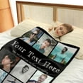 thumbnail image 3 of Custom Blanket With Photo Personalized Throw Blanket Customized Picture Blanket For Baby Mother Father Adult Friends Lovers Dog Pets Personalized Gift Flannel Blanket Birthday Christmas,10 Photos, 3 of 6