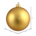 thumbnail image 2 of Vickerman 2.75" Gold Matte Ball Ornament, 12 per Bag, 2 of 5