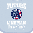 thumbnail image 4 of Inktastic Future Lineman Like Daddy Boys Baby Bib, 4 of 4