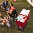 thumbnail image 3 of Multi-functional 80QT Red Cooler with Black Square Legs and Integrated Drainage Pipe for Incubator and Freezer Use, 3 of 12