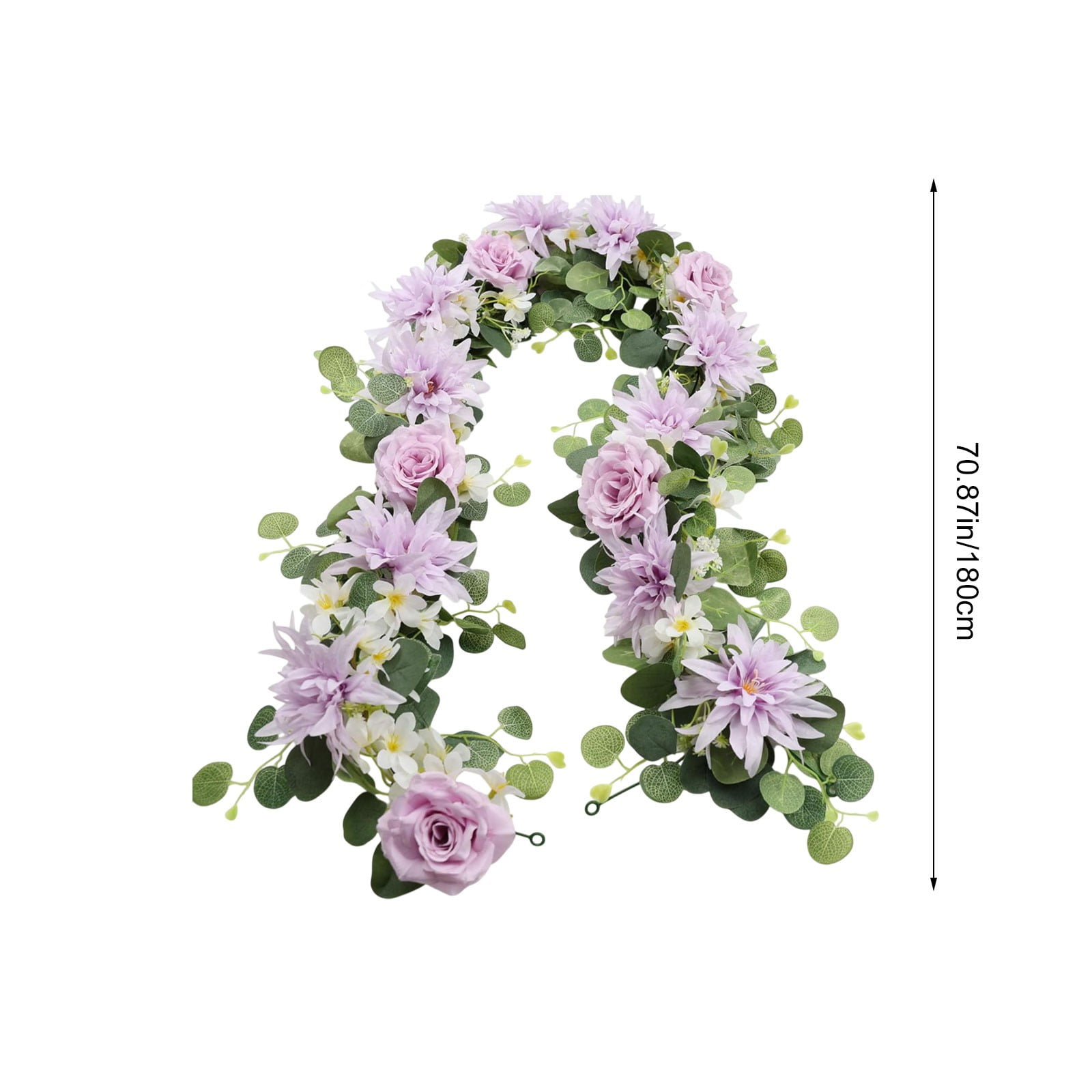 Artificial Flowers for Outdoors 1.8m Wedding Simulation Flower Outdoor Artificial Vine with Eucalyptus Leaves, Wedding Arch Decoration Vine