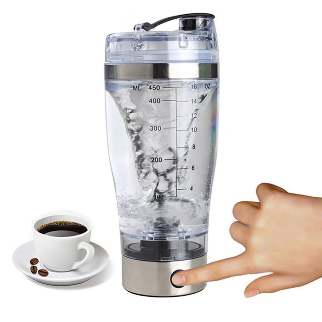 Hweilai 600ML Portable Motion Mixer Water Bottle Vortex Tornado PP Free Kitchen Accessories Automatic Electric Protein Shaker