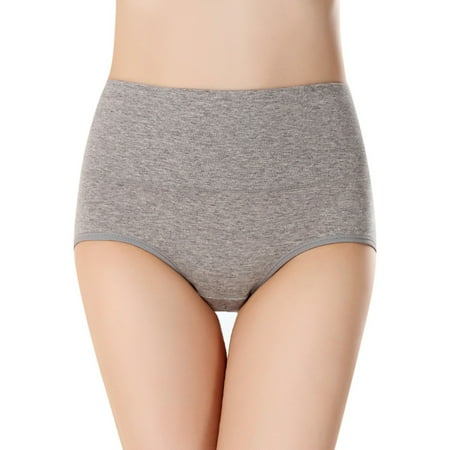 

Tangnade Ladies casual underwear bra Women High Waist Tummy Control Panties Underwear Shapewear Brief Panties Gray M