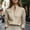 Beige, variant on Women's Notch V Neck Blouse Dressy Casual Long Sleeve Dress Shirts Business Work Office Fashion Tunic Tops