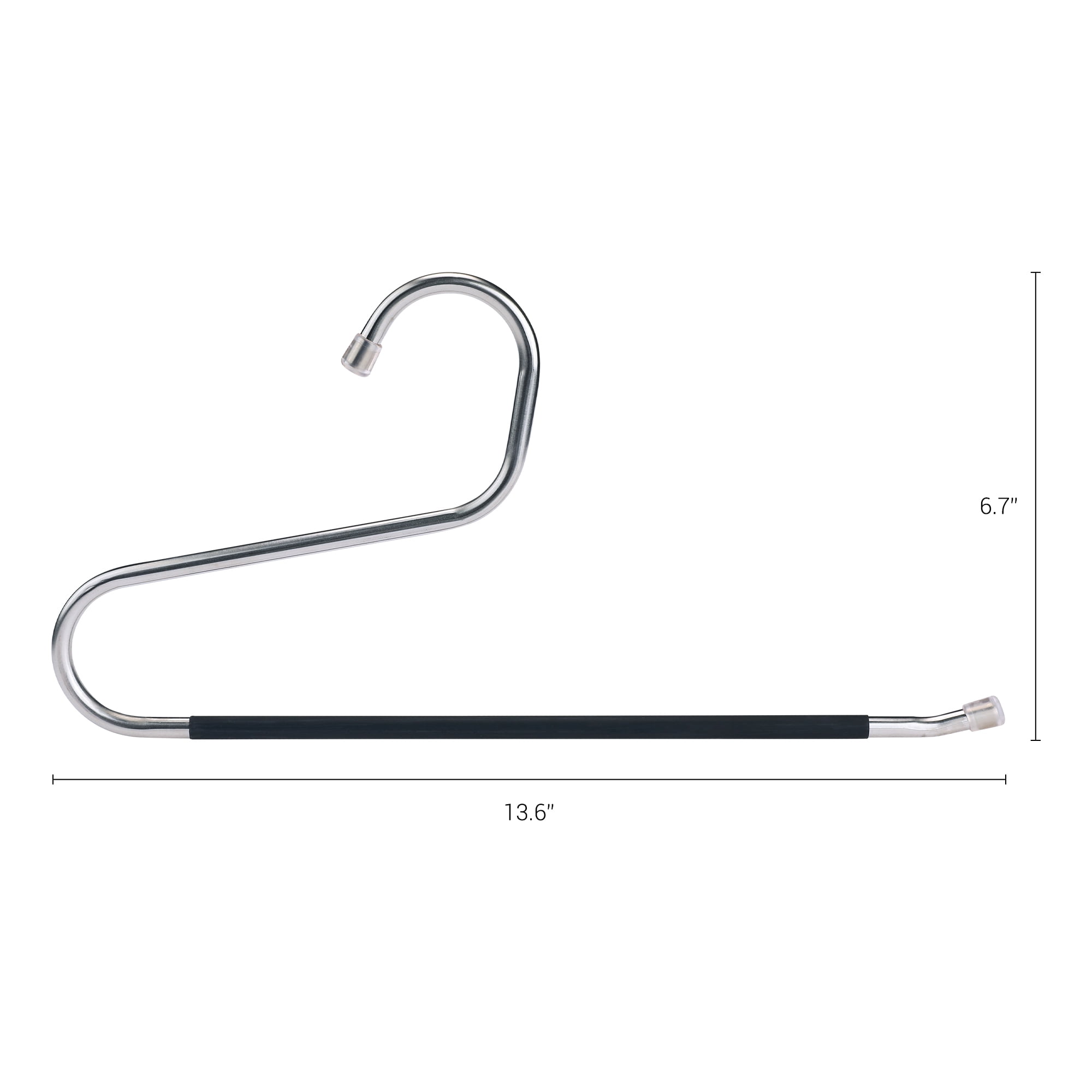 Unique Bargains Metal Clothes Hangers Open Ended Non Slip Hangers 10 Pcs Black