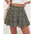 thumbnail image 2 of BTFBM Summer Skirts for Women Floral High Waist Shorts Underneath Boho Tiered Flowy Tennis Skorts Casual Mini Skirt, 2 of 7