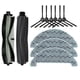 thumbnail image 1 of ZACO A10 Robot Vacuum Replacement Parts - Main Brush, Side Brush & Mop Cloths Set, 1 of 5