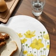 thumbnail image 3 of Yellow Daisy Round 13 Inch Placemats Set of 6, Spring Floral Summer Botanical Watercolor HeatResistant Non Slip Place Mats for Dining Table, Wipeable Braided Kitchen Table Mats for Housewarming, 3 of 9