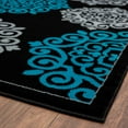thumbnail image 4 of Luxe Weavers Floral Medallion Turquoise 8x10 Oriental Area Rug, Indoor Carpet, 4 of 7