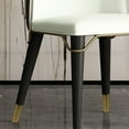 thumbnail image 4 of POVISON Modern Dining Chair Wingback Side Chair (Set of 4), PU Leather Upholstery,Carbon Steel Legs, Brown, Fully Assemble, 4 of 13