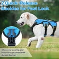 thumbnail image 4 of rabbitgoo Escape Proof Dog Harness, Soft Padded Full Body Pet Harness, Reflective Adjustable No Pull Vest with Lift Handle and Lesh Clip for Large Dogs Walking Hiking Training, Blue, 4 of 12