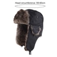 thumbnail image 5 of ievspot Unisex Winter Hat Thickened Velvet Lined Ear Protection Fuzzy Buckle Fasten Heat Retention Outdoor Skiing Skating Snowboarding Lei Feng Hat, 5 of 8