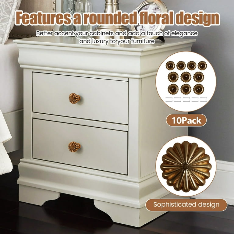 10 Pack Brown Cabinet knobs Kitchen Cabinet Pulls with Vintage Cupboard  Drawers Hardware Dresser Drawer Handles Kitchen Cabinet Handles Zinc Alloy  (Single Hole 10 Pack ) - Walmart.com