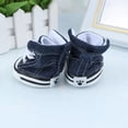 thumbnail image 4 of KAKOWELY botas deportivas informales con cordones antideslizantes para perro y cachorro, de mezclilla, con diseño de estrellas de moda, talla XS (azul), 4 of 4