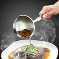 thumbnail image 4 of 304 Stainless Steel Mini Milk Pot Skillet Wooden Handle Steel Handle Oil Pouring Pan with Scale Butter Melting Pan Kitchen Tool, 4 of 9