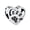 Grey, variant on Womens .925 Sterling Silver Pet Animal Lover Black Dog Cat Puppy Kitten Paw Print Dangle Charm Bead