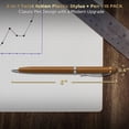 thumbnail image 5 of 10 Twist Action Plastic Stylus Pens Pack - Metallic Barrel, Black Ink - Gold, 5 of 5