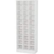 Tribesigns 10-Tier Shoe Storage Cabinet, White Wooden Shoe Rack with 30 Cubbies, Freestanding Tall Entryway Shoe Organizer for Closet, Entryway, Living Room