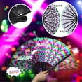 thumbnail image 4 of Abanico Plegable para Mujer Raves, Abanico Fluorescente Que Brilla para Fiesta, Club, GraduacióN, Discote, 4 of 6