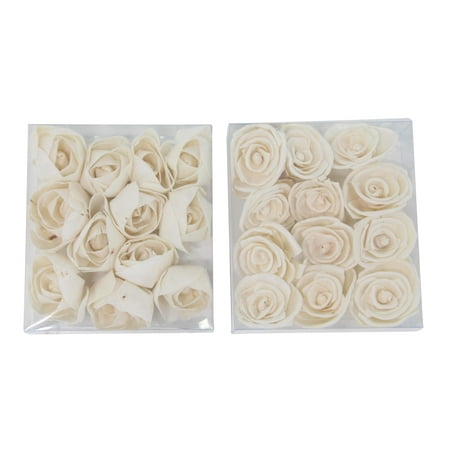 Flowers Limoges Box Decmode Boxed Natural White Carnation And Ranunculus Sola Flowers, White - Set of 2 ()
