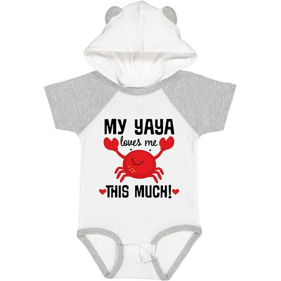 Inktastic Yaya Loves Me Grandson Boys or Girls Baby Bodysuit