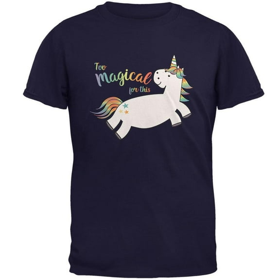 Back To School Too Magical For This Unicorn Mens T Shirt Black 3X-LG