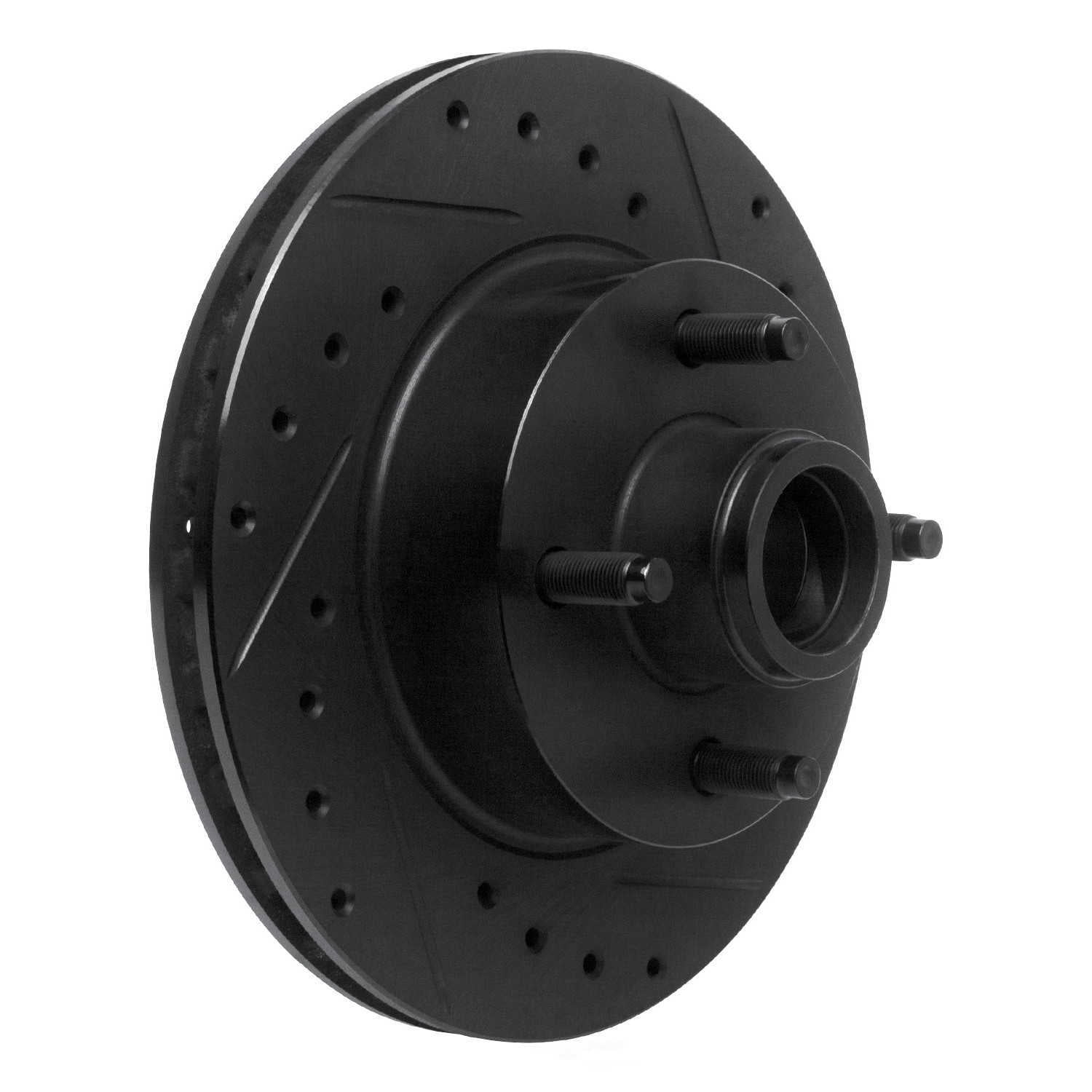 Dynamic Friction Company 633-54015R DFC Brake Rotor - Drilled And Slotted - Black
