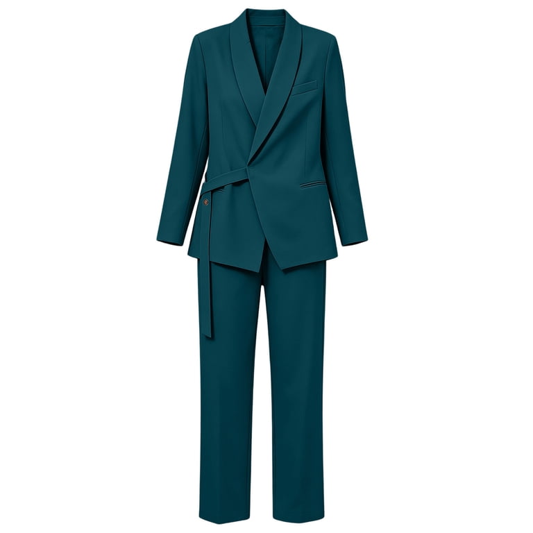female dress pants suits Hurxie Womens 2 Piece Set Business Casual Blazer Jacket Wide Leg Suits Professional Work Office Green,3XL, Women's, Black Women's Dressing Gowns: Sale Black suit Pick Model:Model 3 shorts ripped jean shorts Can You Rent A Wedding Dress