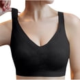 thumbnail image 3 of Swuxness Womens Comfortable Wireless Bra, Women's Push Up Bras, Women's Solid Color Seamless Light Support and Lightweight Bras Black, XXXL, 3 of 5