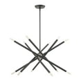 thumbnail image 3 of 46776-76 Livex Lighting Soho - 12 Light Chandelier In Transitional Style-25 Inches Tall and 27.5 Inches Wide-Scandinavian Gray Finish    -Traditional, 3 of 13