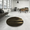 thumbnail image 3 of Ahgly Company Indoor Round Patterned Midnight Gray Area Rugs, 6' Round, 3 of 6