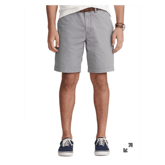 Polo Ralph Lauren Classic Fit Chino Flat Front Shorts Grey 50B