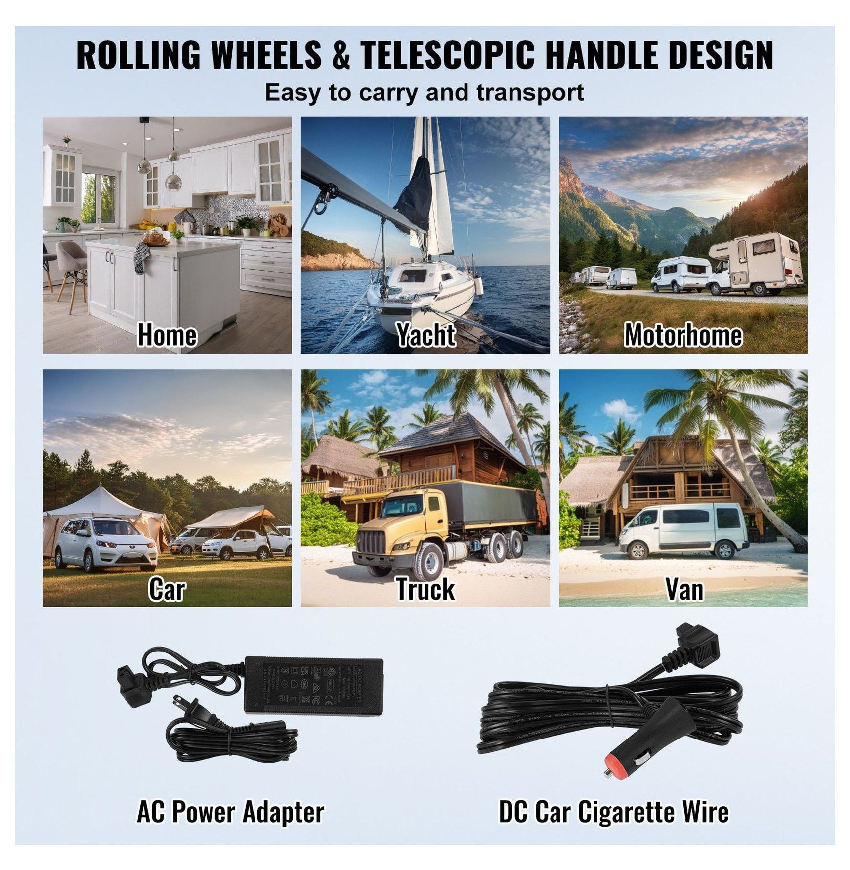 Portable Car Refrigerator Freezer 115L, Dual Zone Compressor Fridge for Car, RV, Home - Rapid Cooling, Bluetooth Control, Low Noise, -4°F to 68°F