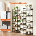 thumbnail image 6 of VEVOR Triple Metal Bookshelf, 14-Tier Industrial Bookshelf, Large Rustic Vintage Storage Bookcase with Open Shelves, Freestanding Display Shelving Unit Storage Rack,for Living room,Bedroom & Office, 6 of 9
