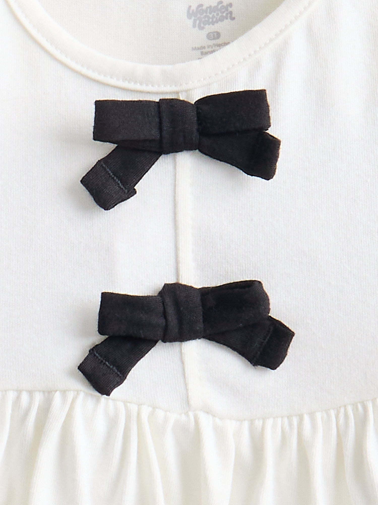 Wonder Nation Toddler Girls Peplum Top with Short Puff Sleeves, Sizes 18M-5T