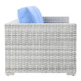 thumbnail image 3 of Modway Convene Outdoor Patio Sofa in Light Gray Light Blue, 3 of 3