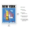 thumbnail image 2 of New York - Allegheny Airlines - Vintage Airline Travel Poster c.1955 - Bamboo Fine Art 290gsm Paper (Unframed) 12x16in, 2 of 4